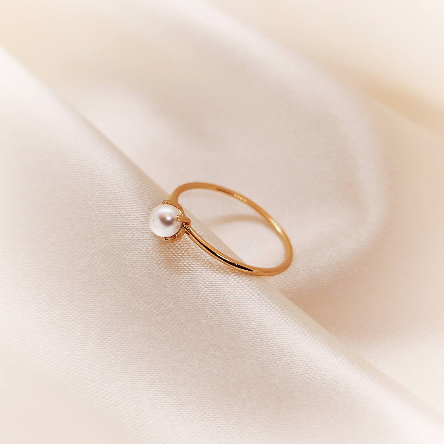 Little Pearl 18K Gold plated silver Ring