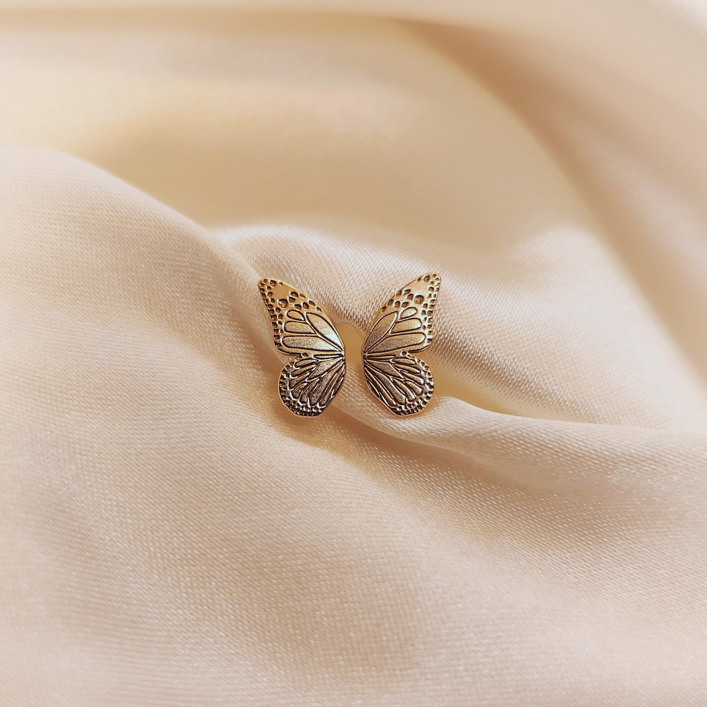 Butterfly Wings 18K Gold plated silver Earrings