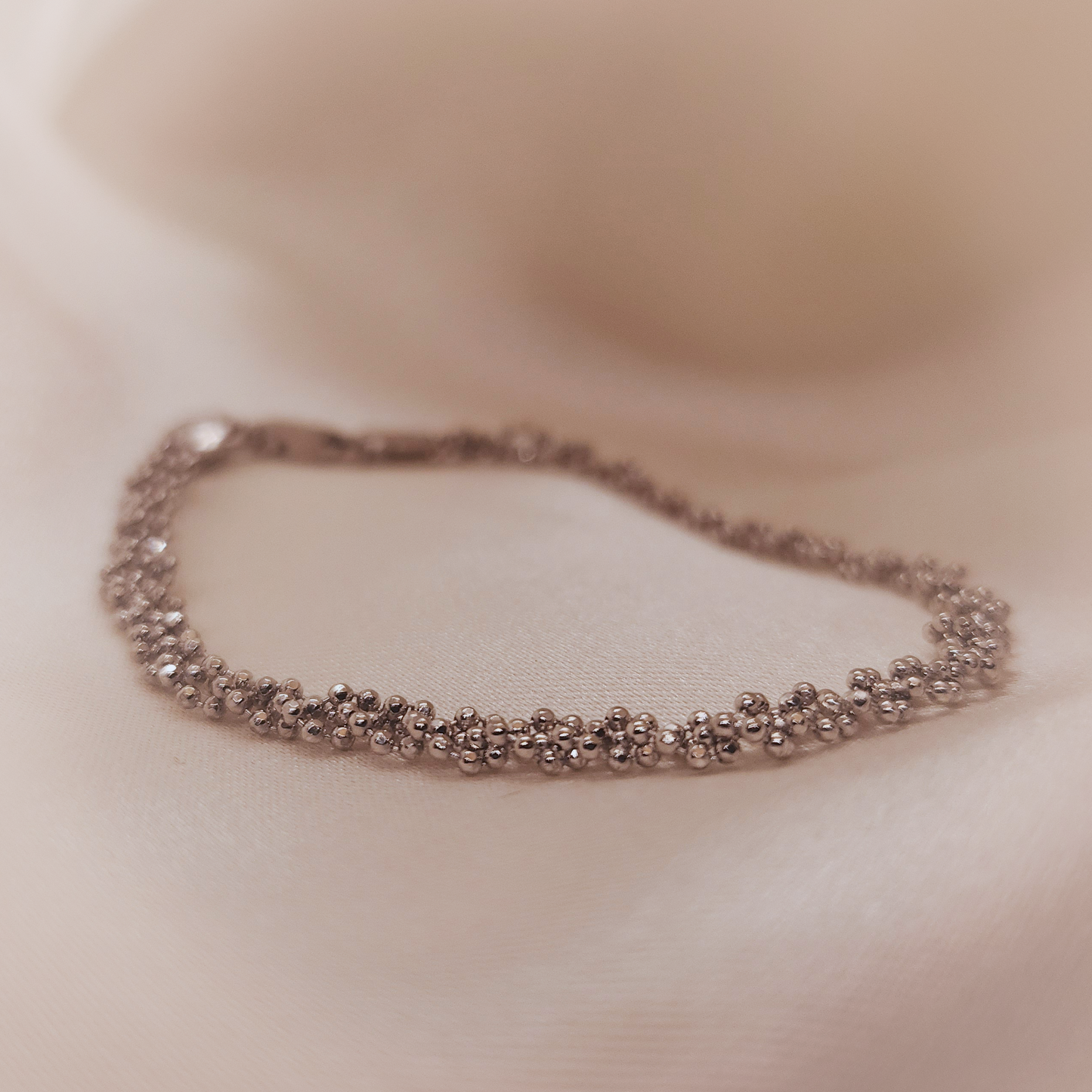 Braided Platinum plated silver Bracelet