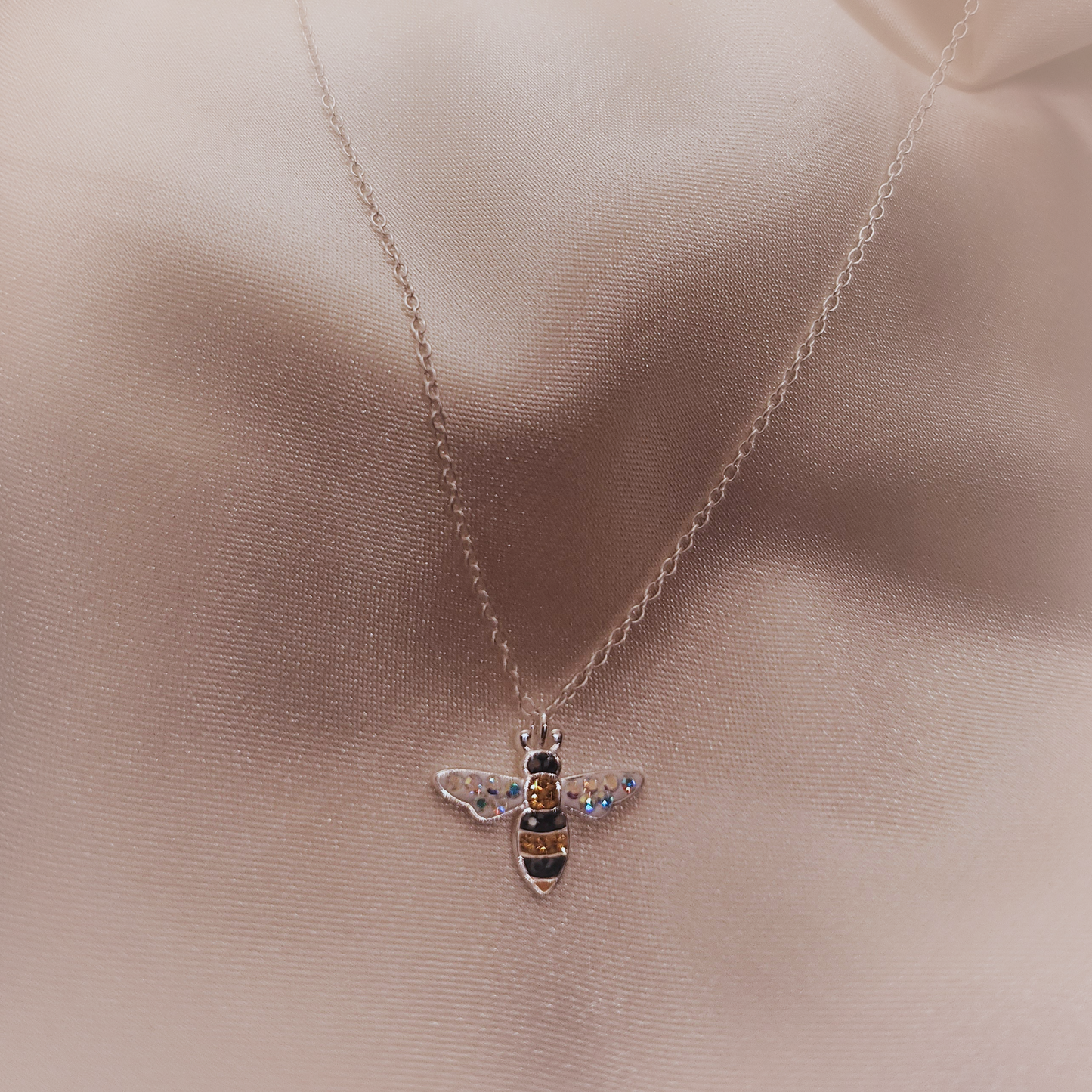 Colier Zirconia Bee din argint