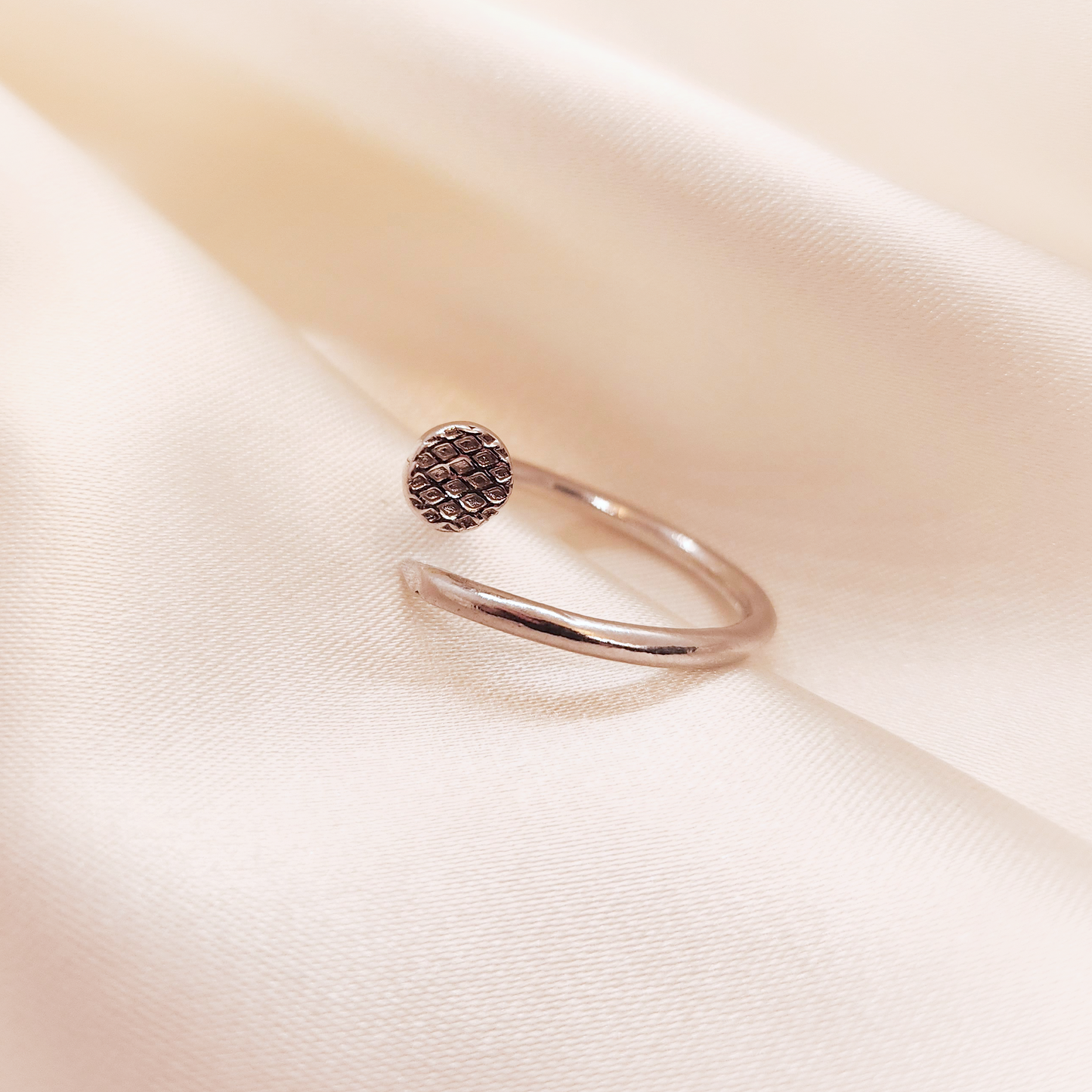 Inel Nail din argint placat cu platină