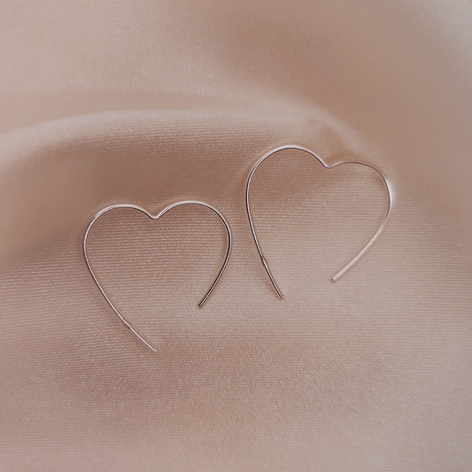 Big Heart Silver Earrings