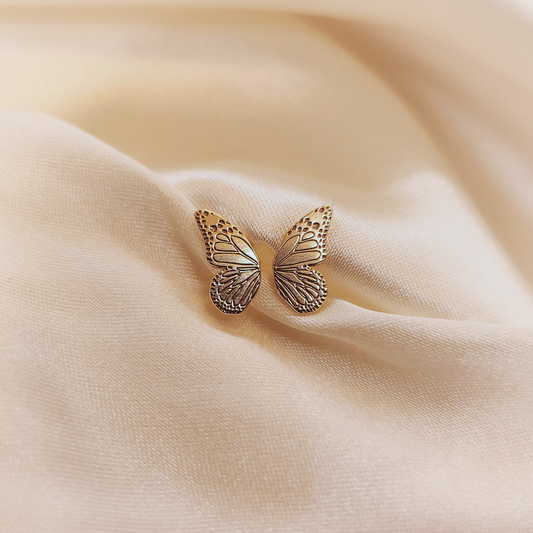 Butterfly Wings 18K Gold Earrings