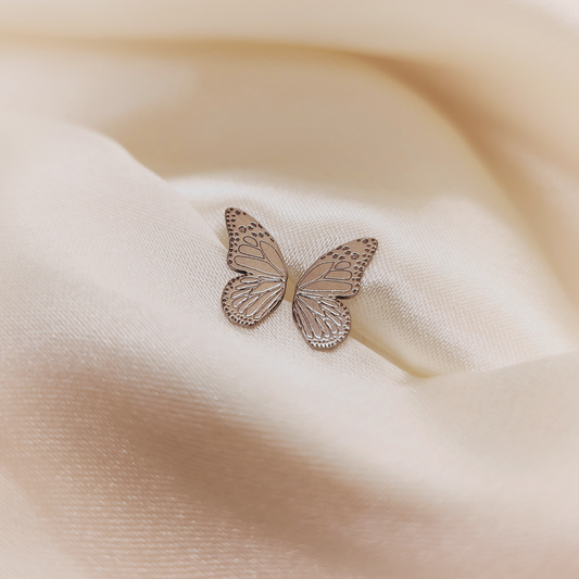 Butterfly Wings Platinum Earrings