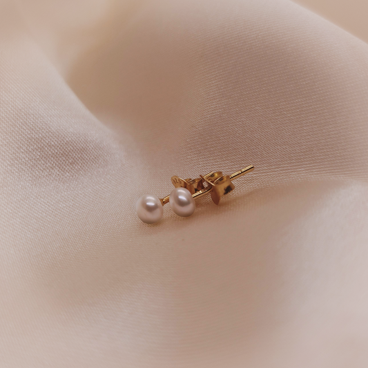 Small Pearls 18K Gold Earrings